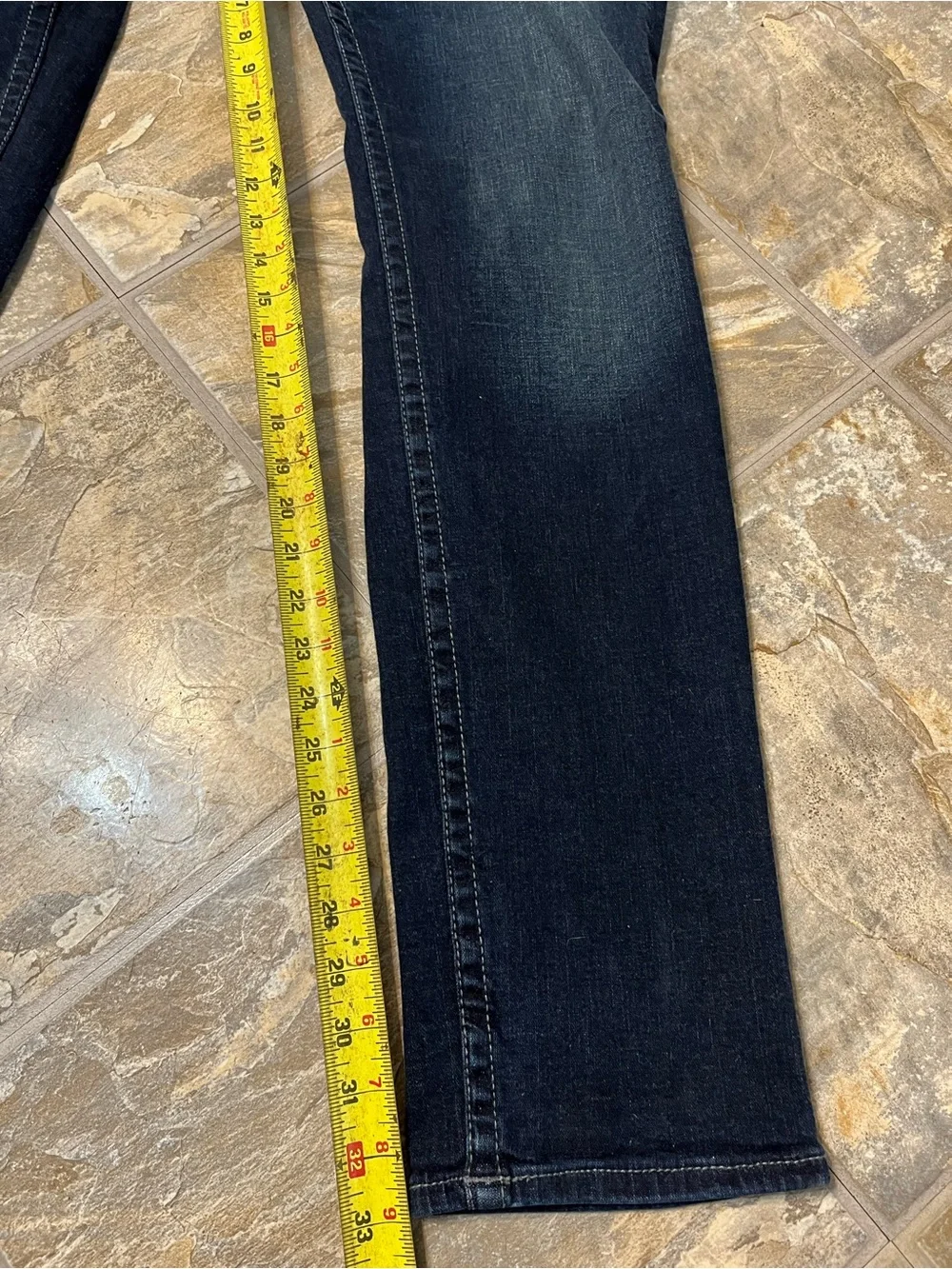 True Religion Rocco Relaxed Skinny Jeans Dark Wash Stretch Men’s 36